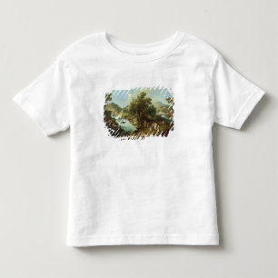 Gestalten Sie mit einem Fluss und Tanzen-Bauern Kleinkind T-shirt