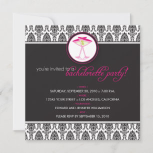 :gestaltet: Elegantes Damask Cocktail Party Invite Einladung