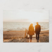 Gestaltet | Fett Foto Rahmen Modern Text Save The Date (Rückseite)