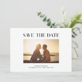 Gestaltet | Fett Foto Rahmen Modern Text Save The Date (Stehend Vorderseite)