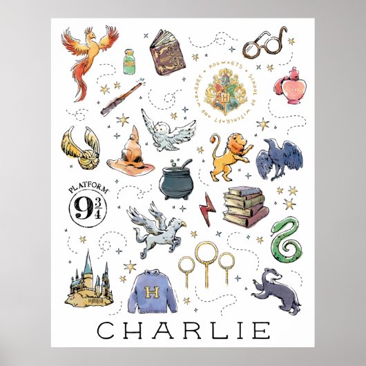 Gestaltet | HARRY POTTER™ Icons Poster (Vorne)