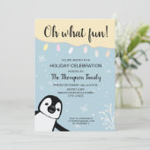 Gestaltet | Weihnachts-Party Feiertage | Spaß Einladung (Stehend Vorderseite)