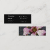 Gestaltete Art Grunge Urban Deko Floral Blume Desi Mini Visitenkarte (Vorne/Hinten)