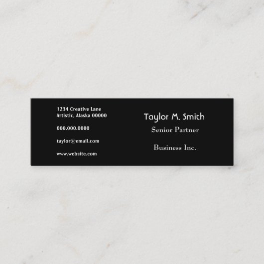 Gestaltete Art Grunge Urban Deko Floral Blume Desi Mini Visitenkarte (Vorderseite)