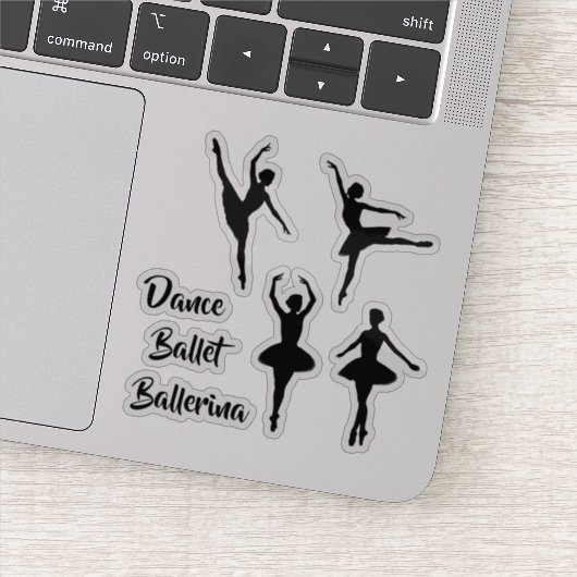 Gestaltete Ballet Dancer Thema Contour Cut Vinyl Aufkleber (Detail)