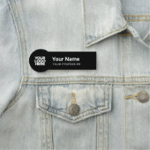 Gestaltete Button-Runde-Logos, schwarze Namensmark Namensschild (Beispiel)