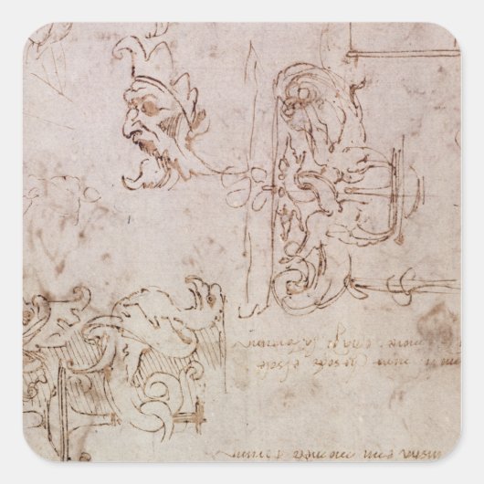 Gestaltete Designs für Möbel und Dekorationen Quadratischer Aufkleber (Vorderseite)