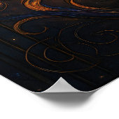 Gestaltete Glasdrache Fantasy Artwork Poster (Ecke)