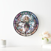 Gestaltete Glasfaserkabel Große Wanduhr (Zuhause)