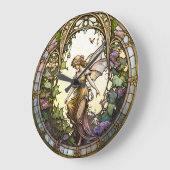 Gestaltete Glasfaserkabel Große Wanduhr (Winkel)