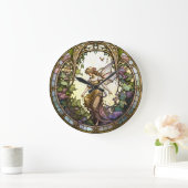 Gestaltete Glasfaserkabel Große Wanduhr (Zuhause)