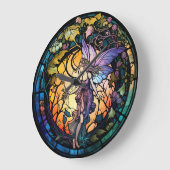 Gestaltete Glasfaserkabel Große Wanduhr (Winkel)