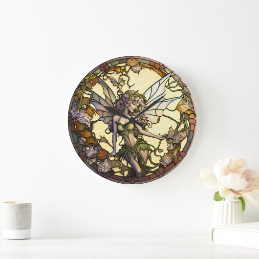 Gestaltete Glasfaserkabel Große Wanduhr (Zuhause)