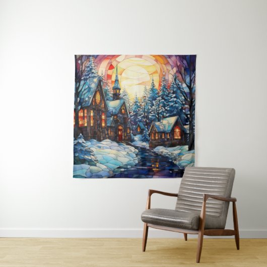 Gestaltete Glaskirchenkleppchen Wandteppich (Beispiel)