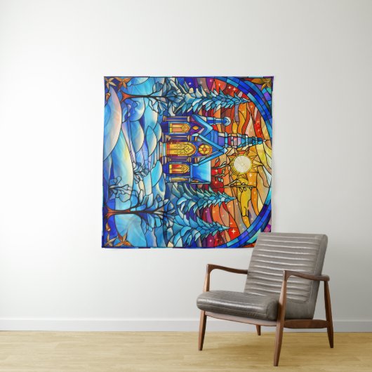 Gestaltete Glaskirchenkleppchen Wandteppich (Beispiel (Horizontal))