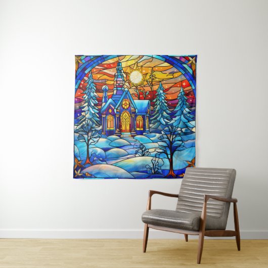 Gestaltete Glaskirchenkleppchen Wandteppich (Beispiel)