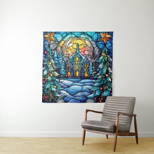 Gestaltete Glaskirchenkleppchen Wandteppich (Beispiel)