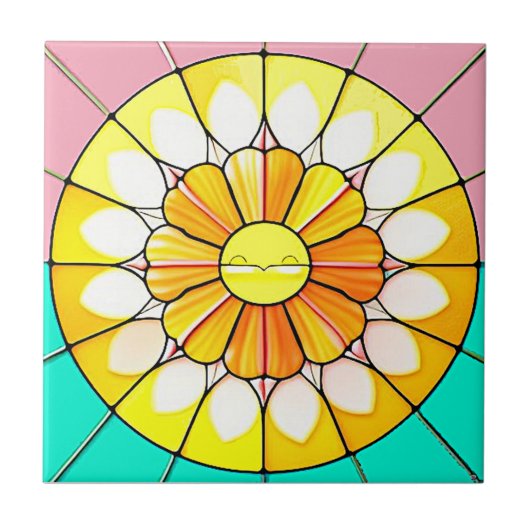 Gestaltete Glasmuster Fliese (Vorderseite)