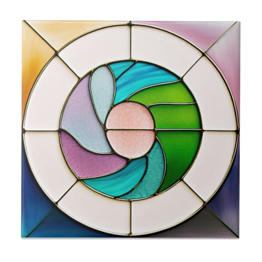 Gestaltete Glasmuster Fliese (Vorderseite)