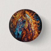 Gestaltete Glaspferde Button (Vorderseite)