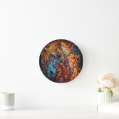 Gestaltete Glaspferde Runde Wanduhr (Zuhause)