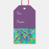 Gestaltete Glass Dragonfly-Giftmarken Geschenkanhänger (Rückseite)