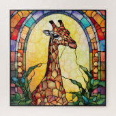 Gestaltete Glass Giraffe Puzzle (Vertikal)