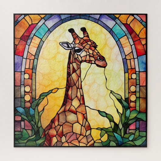 Gestaltete Glass Giraffe Puzzle (Vertikal)