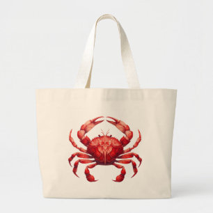 Gestaltete Glass Red Crab Jumbo Stoffbeutel