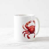 Gestaltete Glass Red Crab Kaffeetasse (VorderseiteRechts)