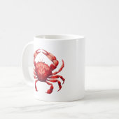 Gestaltete Glass Red Crab Kaffeetasse (Vorderseite Links)
