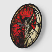 Gestaltete Glasseide Große Wanduhr (Winkel)