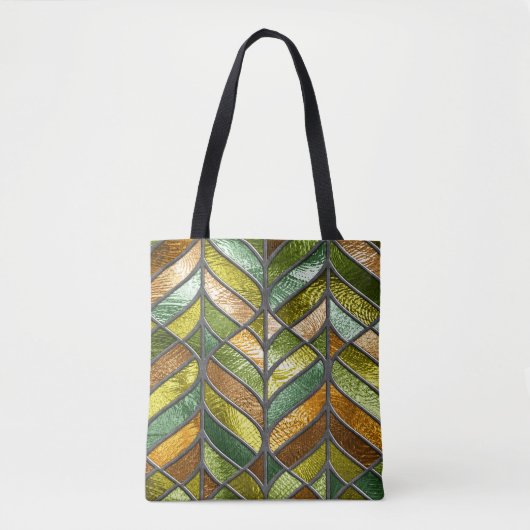 Gestaltete Glastextur: Farbenfrohe 3D Eleganz. Tasche (Vorderseite)