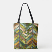 Gestaltete Glastextur: Farbenfrohe 3D Eleganz. Tasche (Rückseite)