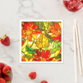 Gestaltete Glastiffe im Winter blühend grün Serviette (Beispiel)