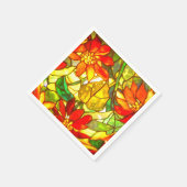 Gestaltete Glastiffe im Winter blühend grün Serviette (Ecke)