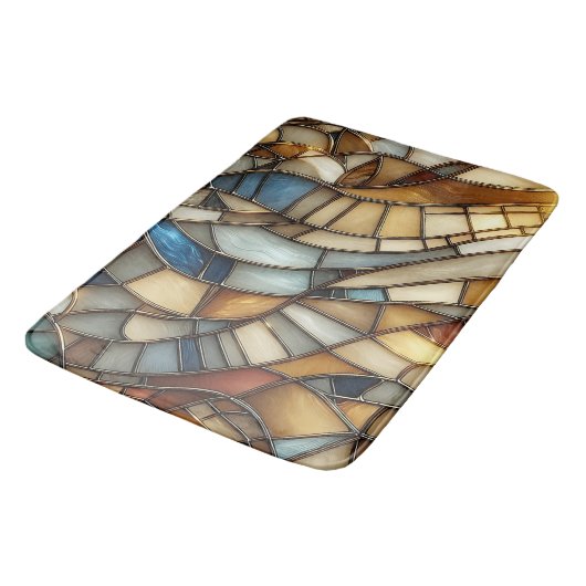 Gestaltete Glaswaagen Badematte (Schrägansicht)