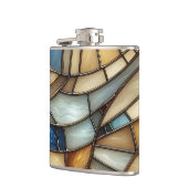 Gestaltete Glaswaagen Flachmann (Links)