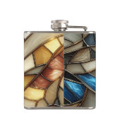 Gestaltete Glaswaagen Flachmann (Rückseite)