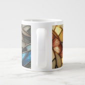 Gestaltete Glaswaagen Jumbo-Tasse (Rückseite)