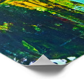 Gestaltete Glaswirkung Moderne abstrakte Kunstmale Poster (Ecke)