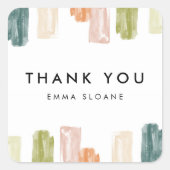 Gestaltete Juwelen Danke Karte Quadratischer Aufkleber (Vorderseite)