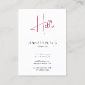 Gestaltete moderne vertikale Vorlage anpassen Hall Visitenkarte (Rückseite)