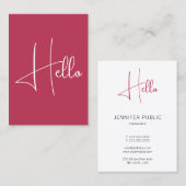 Gestaltete moderne vertikale Vorlage anpassen Hall Visitenkarte (Vorne/Hinten)