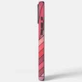 Gestaltete rote geometrische Streifengestaltung Case-Mate iPhone Hülle (Rückseite / Links)