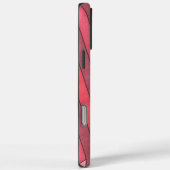 Gestaltete rote geometrische Streifengestaltung Case-Mate iPhone Hülle (Rückseite / Rechts)