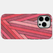 Gestaltete rote geometrische Streifengestaltung Case-Mate iPhone Hülle (Rückseite (Horizontal))