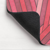 Gestaltete rote geometrische Streifengestaltung Mousepad (Ecke)