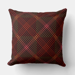 Gestaltete rote Kreise, kreuzförmige Streifen Kissen