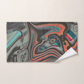 Gestaltete Spuren von grauer, lebender Koralle und Badhandtuch Set (Handtuch)